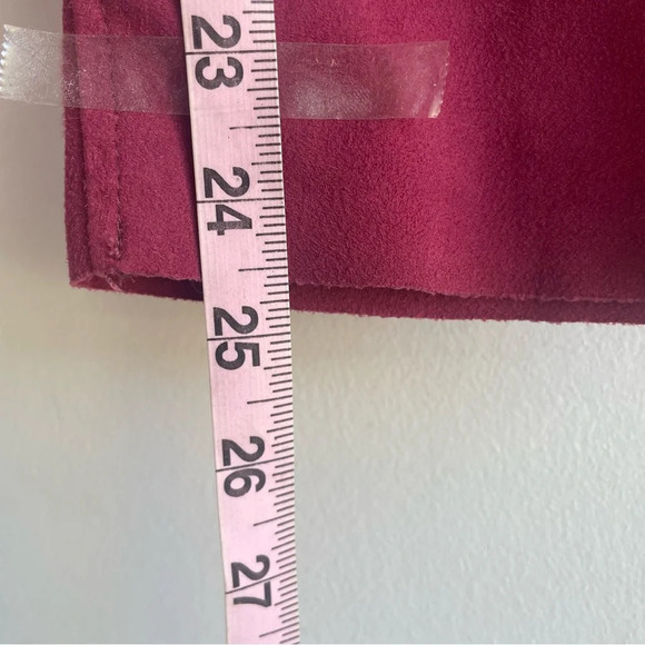 Free People Nightfall Paperbag Faux Suede Pants Wine Red 22364 - Picture 13 of 14